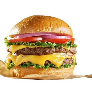 - Double Cheese Burger (6 Oz) + Fries
